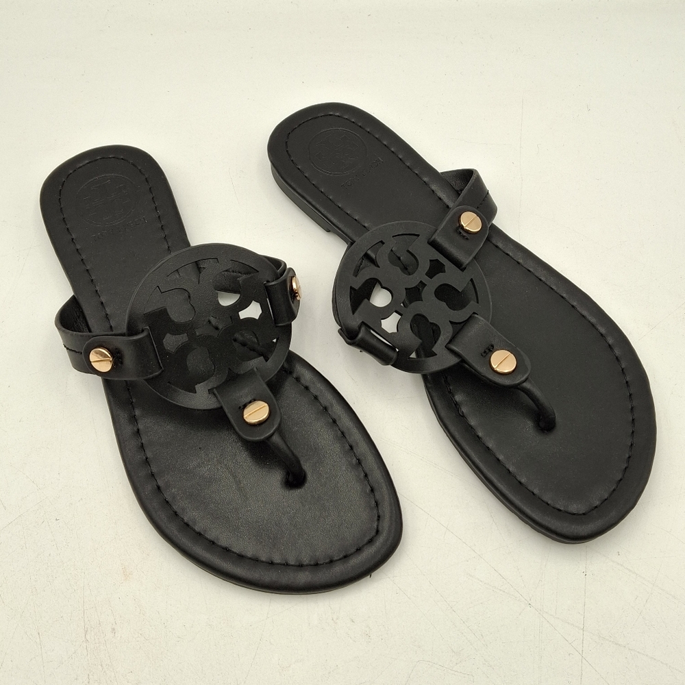 Tory Burch Black Leather Sandals